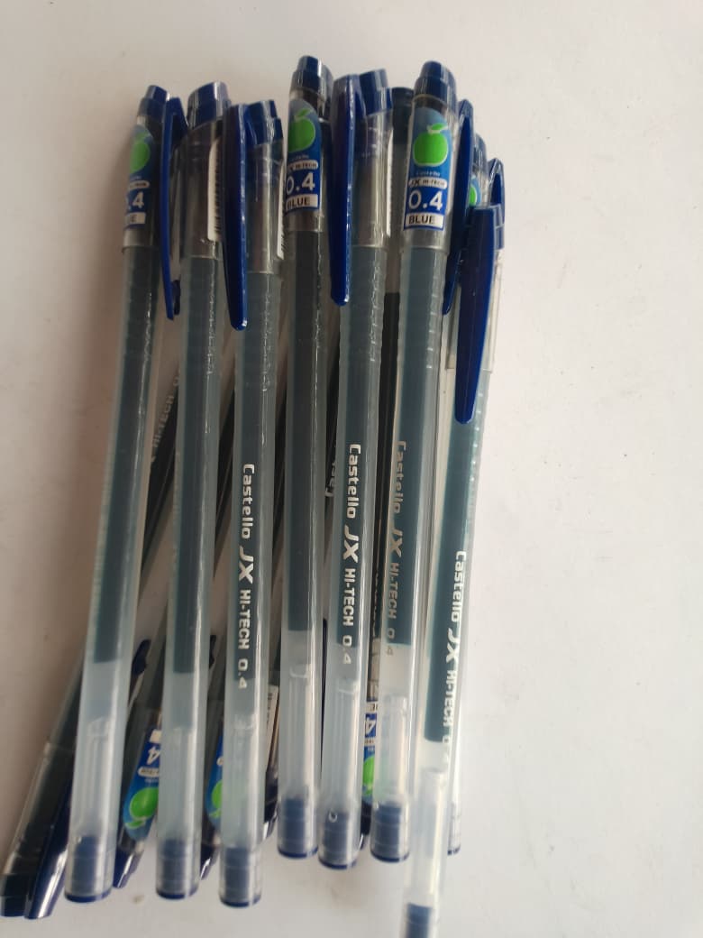 pulpen castelo JX Hi-Tech biru 0.4